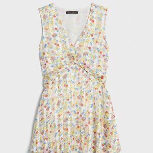 NWT Banana Republic Petite Ruffle Fit-and-Flare Dress Sz 12